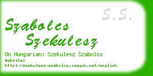 szabolcs szekulesz business card
